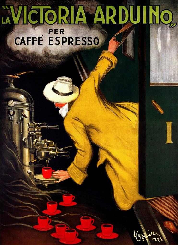 La Victoria Arduino Per Caffe Espresso Print by Leonetto Cappiello